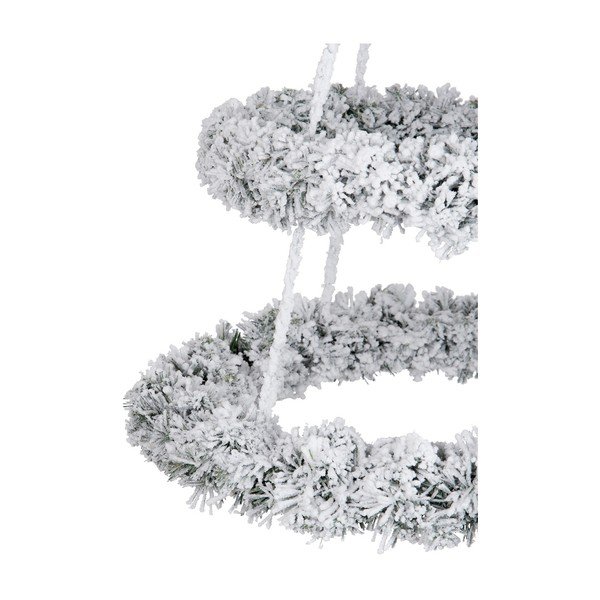 Balts piekaramais Ziemassvētku rotājums J-Line Wreath-image-1