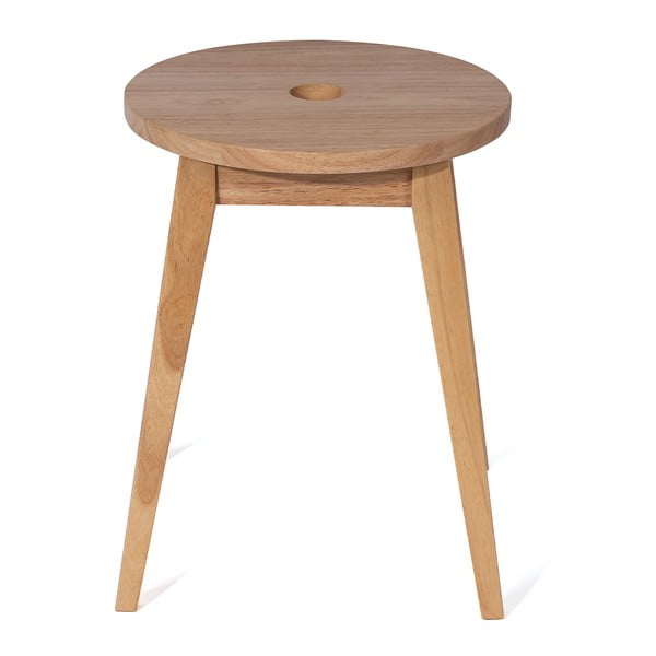 Gaiša dabīga toņa gumijkoka masīvkoka ķeblis Club – Bonami Essentials-image-1