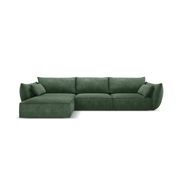 Tumši zaļš stūra dīvāns (kreisais stūris) Vanda – Mazzini Sofas