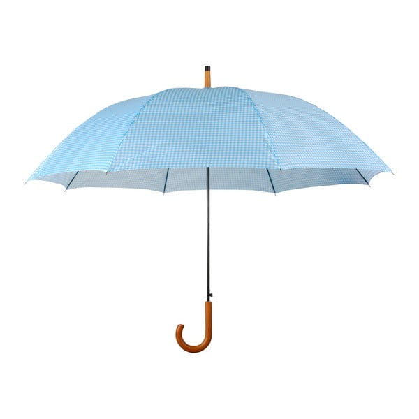 Gaiši zils lietussargs ar koka rokturi Esschert Design Rain