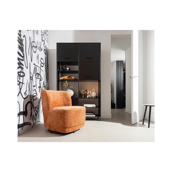 Oranžs samta atpūtas krēsls Atty – WOOOD-image-1