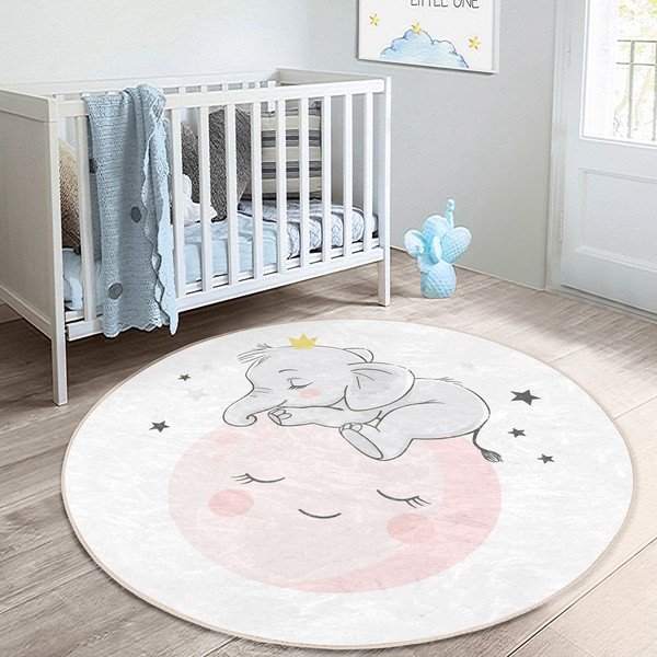 Balts bērnu paklājs ø 120 cm Comfort – Mila Home-image-1