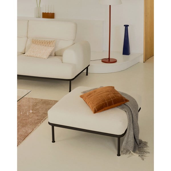 Bēšs dīvāns no šenila auduma 234 cm Aurum – Kave Home-image-4