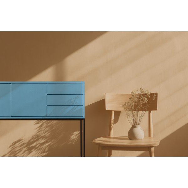 Gaiši zila zema kumode 113x88,5 cm Scott – Really Nice Things-image-4