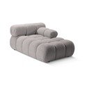 Gaiši pelēka modulārā dīvāna daļa no buklē auduma (ar labo stūri) Bellis – Micadoni Home