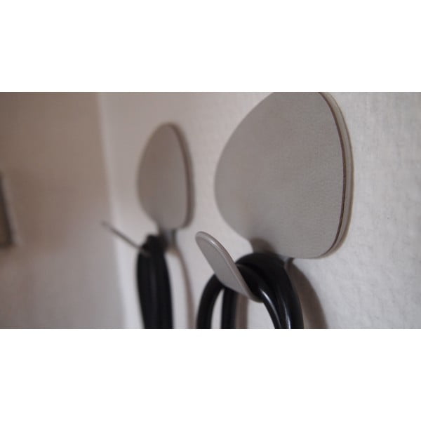 Gaiši pelēki tērauda āķi (2 gab.) Curve M Nupo – LIND DNA-image-1