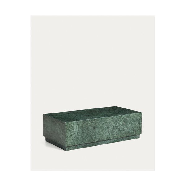 Zaļš marmora žurnālgaldiņš 50x100 cm Sorein – Kave Home-image-4