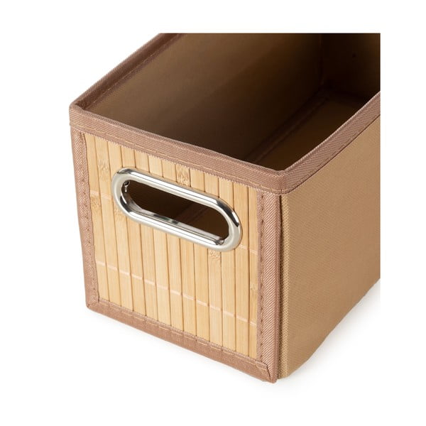 Dabīga toņa bambusa uzglabāšanas kaste 15x31x15 cm – Compactor-image-1