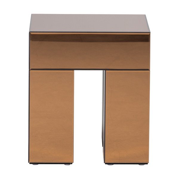 Spīdīgs sānu galdiņš 45x45 cm Mirrox – WOOOD-image-2