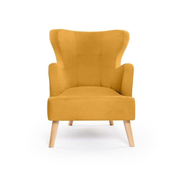 Sinepju dzeltens atpūtas krēsls ar atzveltni Noemye – Bonami Selection