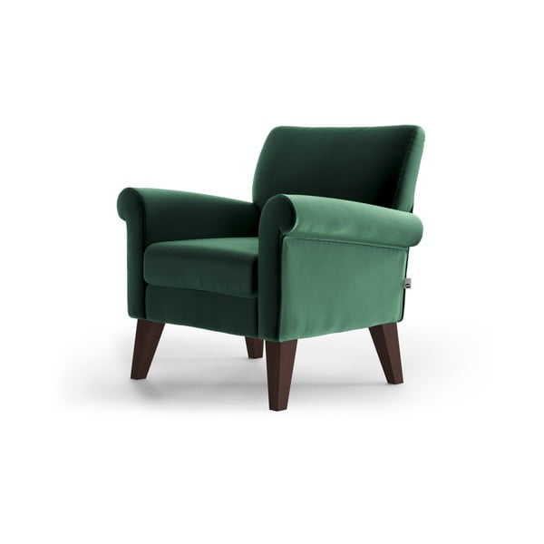 Zaļš samta atpūtas krēsls My Pop Design Iena