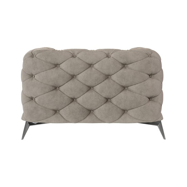 Pelēkbēšs samta atpūtas krēsls Chelsea – Ropez-image-3