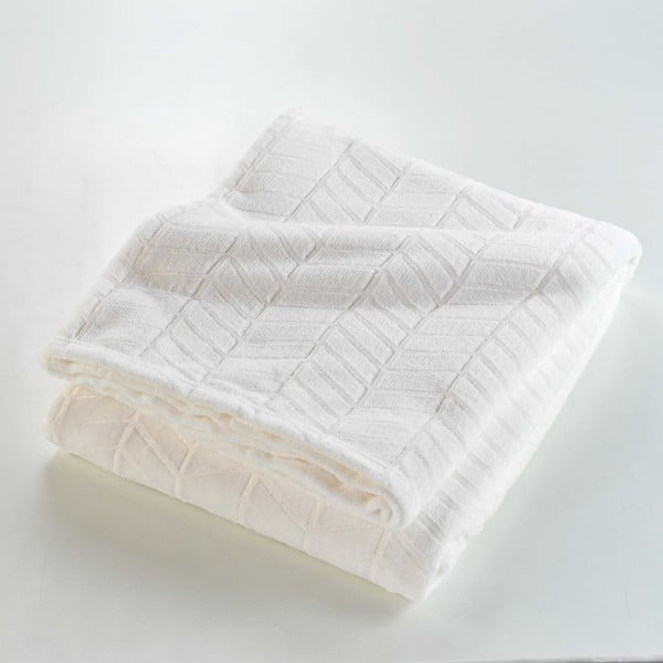 Krēmkrāsas gultas pārklājs no mikroflaneļa 180x220 cm Arya – douceur d'intérieur-image-3