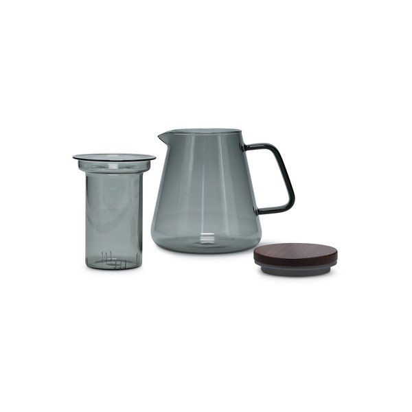 Pelēka stikla tējkanna ar sietiņu 930 ml Luma – S|P Collection-image-3