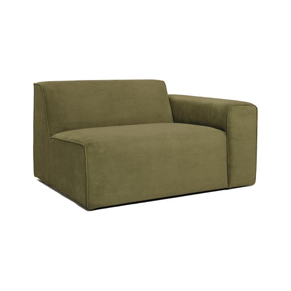 Zaļš velveta dīvāna gala modulis Scandic Sting, 124 cm, labais stūris-image-2