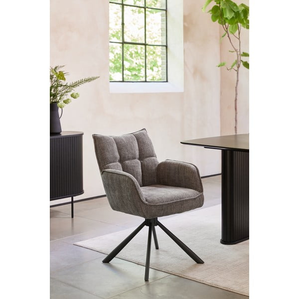 Pelēki polsterēti ēdamistabas krēsli (2 gab.) Marilla – Unique Furniture-image-1