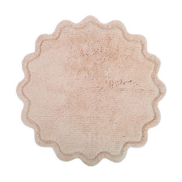 Gaiši rozā mazgājams/ar rokām darināts kokvilnas apaļš paklājs ø 110 cm Sweet April Nude – Nattiot