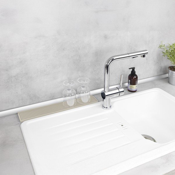 Bēšs plastmasas trauku žāvēšanas paliktnis 42x8 cm Slim – Wenko-image-3