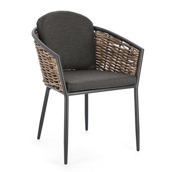 Pelēks metāla dārza krēsls Maribela – Bizzotto