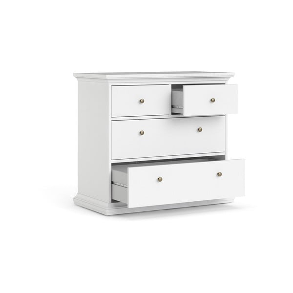 Balta zema kumode 96x87 cm Paris – Tvilum-image-4