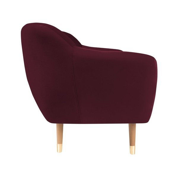Mazzini Sofas Benito bordo krāsas samta dīvāns, 158 cm-image-4