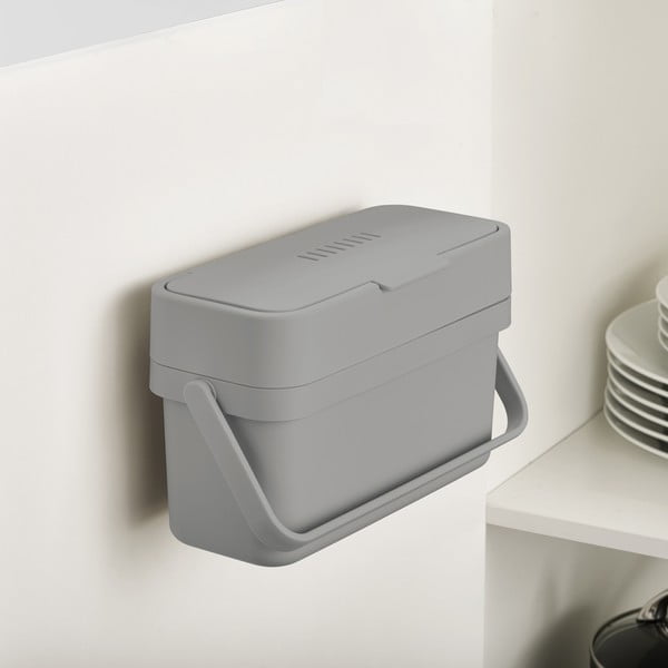 Pelēks kompostējamo atkritumu konteiners 4 l Duo – Joseph Joseph-image-3