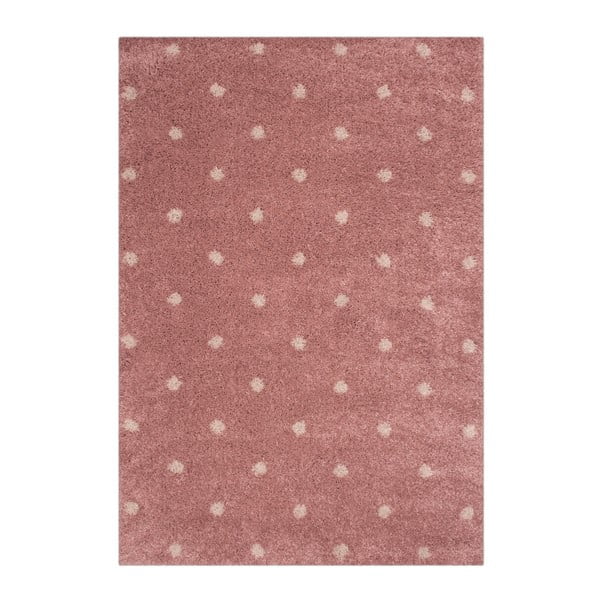 Bērnu rozā paklājs Zala Living Dots, 120 x 170 cm