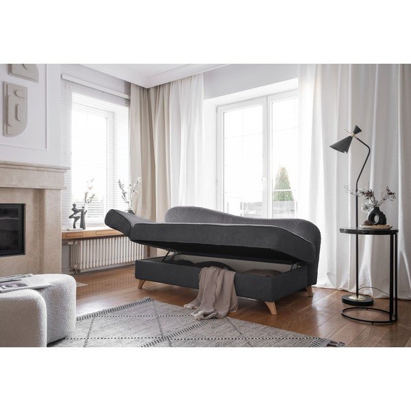 Pelēks velveta zvilnis (ar kreiso stūri) Chic Charlotte – Miuform-image-2