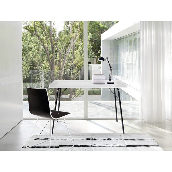 Darba galds ar baltu virsmu 52x115 cm Rayburn – Woodman-image-3