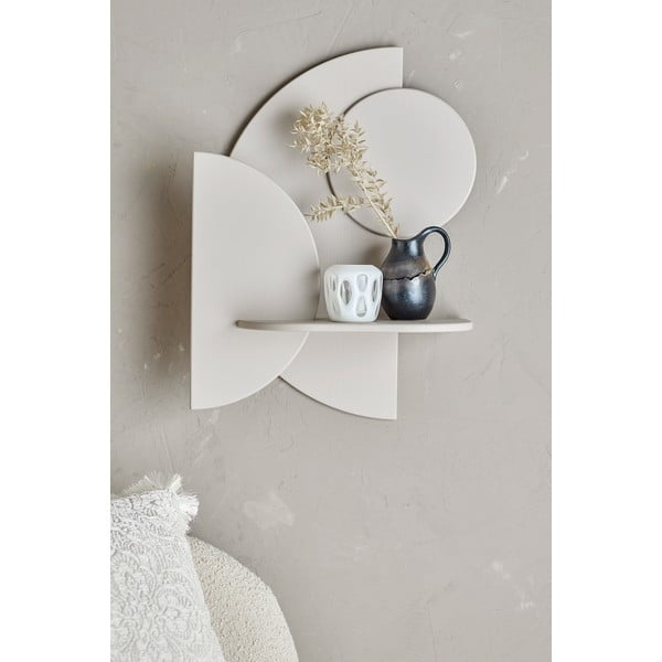 Krēmkrāsas sienas plaukts 44 cm Leonard – Bloomingville-image-1