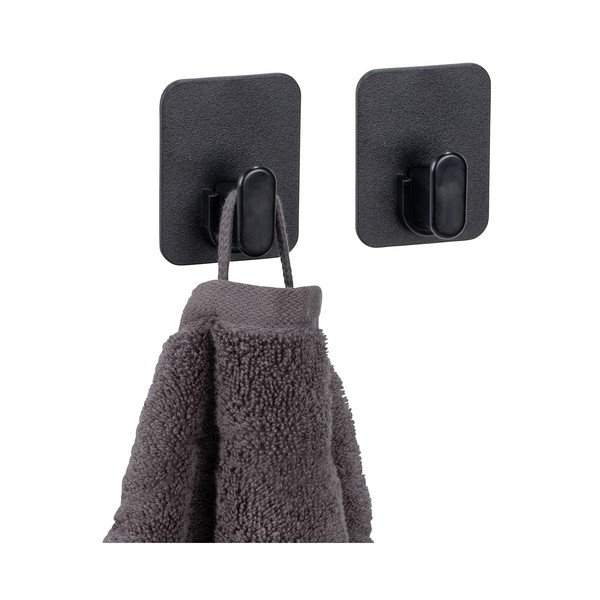 Melni plastmasas āķi ar uzstādīšanu bez urbšanas (2 gab.) Parma – Allstar-image-2