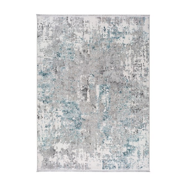 Zili pelēks paklājs Universal Riad Abstract, 140 x 200 cm