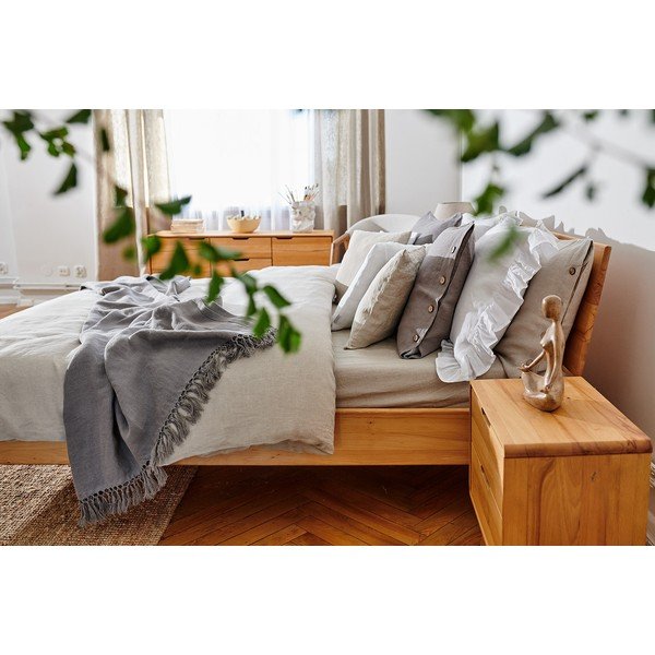 Divguļamā gulta no dižskābarža koka 200x200 cm Greg 1 – The Beds-image-1