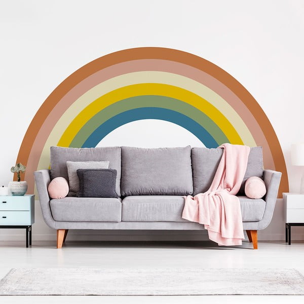 Bērnu sienas uzlīme 158x87 cm Pastel Rainbow – Ambiance
