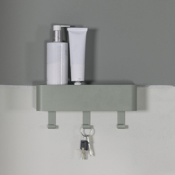 Dūmakaini zaļš metāla sienas pakaramais ar plauktu 27 cm Dax Play – Spinder Design-image-1