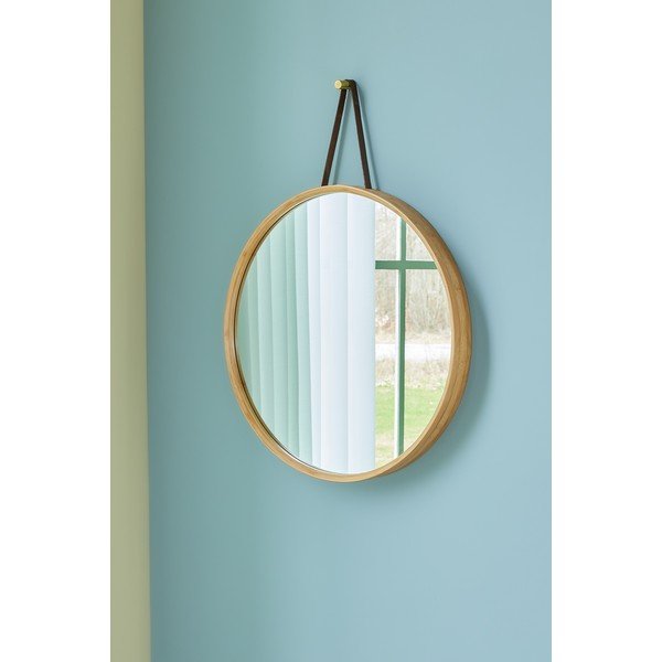 Sienas spogulis ar bambusa rāmi ø 60 cm Mood – Hübsch-image-1
