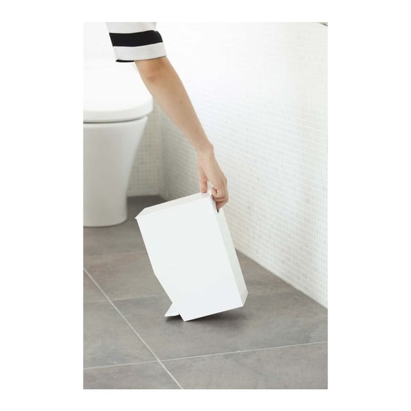 Balta plastmasas atkritumu tvertne ar pedāli 3,9 l Tower – YAMAZAKI-image-2