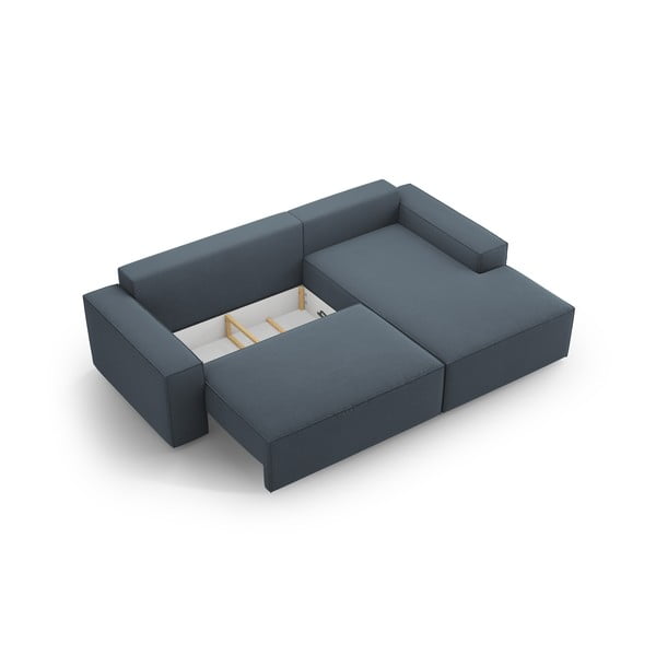 Zils salokāms stūra dīvāns (ar labo stūri) Jodie – Micadoni Home-image-4