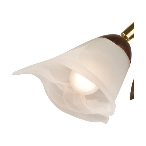 Tumši brūna galda lampa ar stikla abažūru (augstums 40 cm) Bluszcz – LAMKUR-image-4