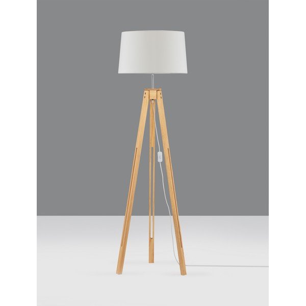 Balta/dabīga toņa stāvlampa (augstums 145 cm) Leroy – Nova Luce-image-3
