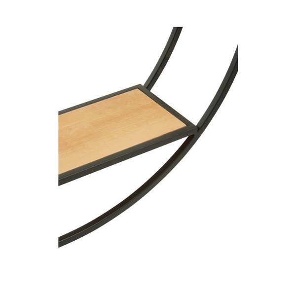 Melns/dabīga toņa daudzlīmeņu metāla sienas plaukts 61 cm Mataram – Premier Housewares-image-3