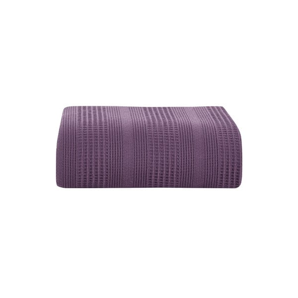 Violets kokvilnas pārklājs divguļamai gultai 220x235 cm Leona – Mijolnir