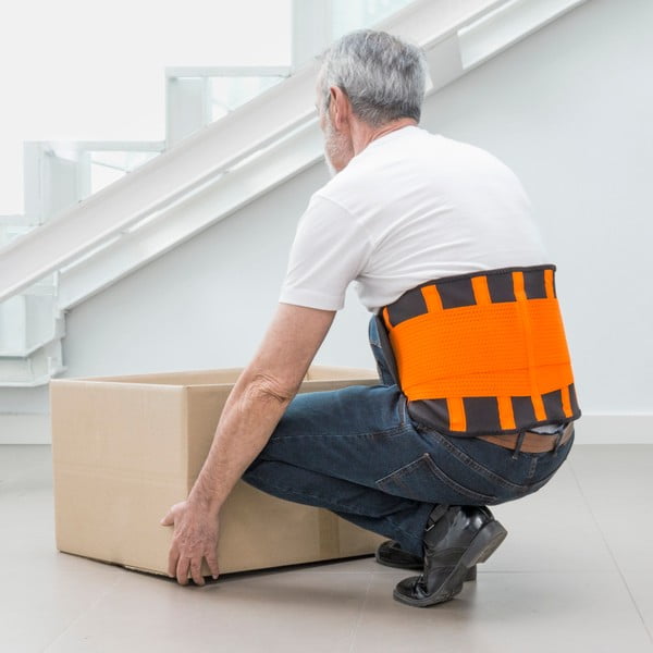 Oranžā un melnā sporta josta svara samazināšanai un stājas uzlabošanai InnovaGoods, L izmērs-image-1