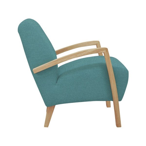 Turkīza krāsas krēsls ar gaišu Windsor & Co. Luna-image-1