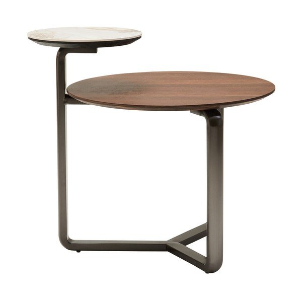 Brūns eikalipta masīvkoka apaļš žurnālgaldiņš 55x67 cm Imperia – Premier Housewares-image-4