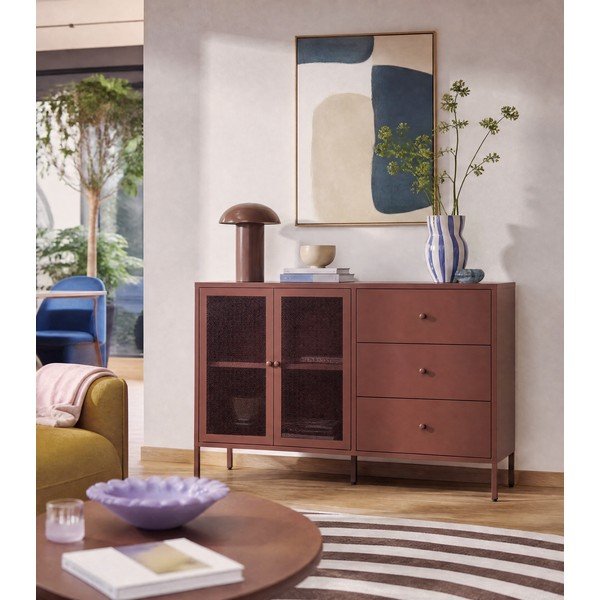Bordo metāla kumode 140x90x40 cm Fayna – Marckeric-image-1