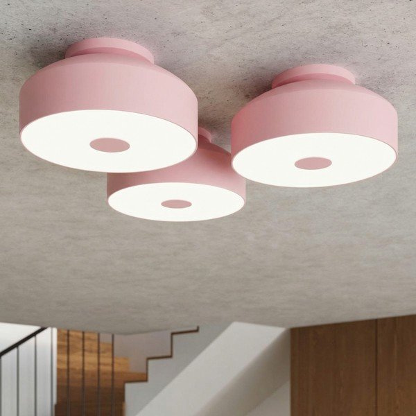 Rozā tērauda griestu lampa ø 30 cm Omiq – Sollux-image-3