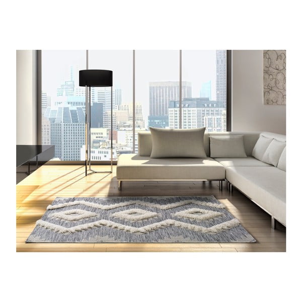 Balts un pelēks paklājs Universal Cheroky Merto, 115 x 170 cm-image-1