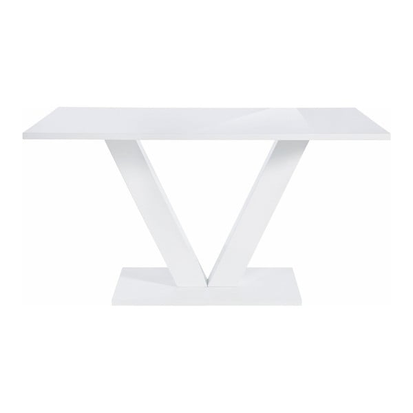 Glancēts balts ēdamgalds Støraa Allen, 90 x 140 cm-image-2