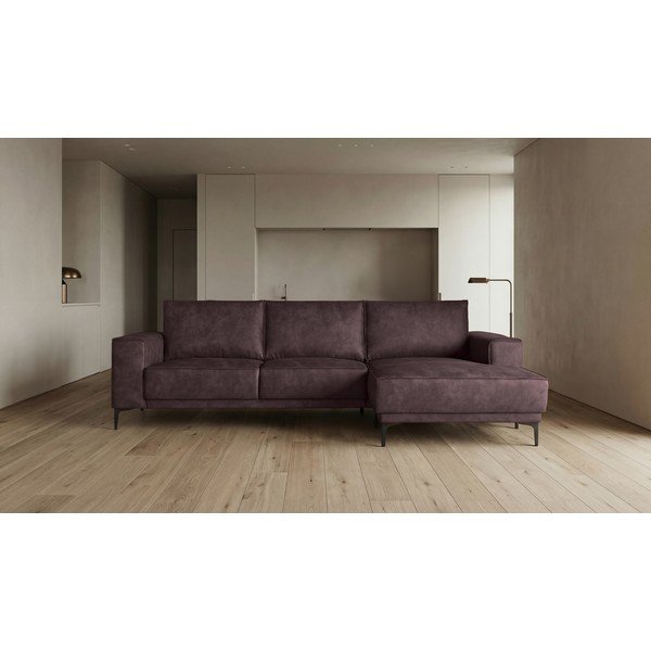 Tumši brūns stūra dīvāns no ādas imitācijas (ar labo stūri) Copenhagen – Scandic-image-4